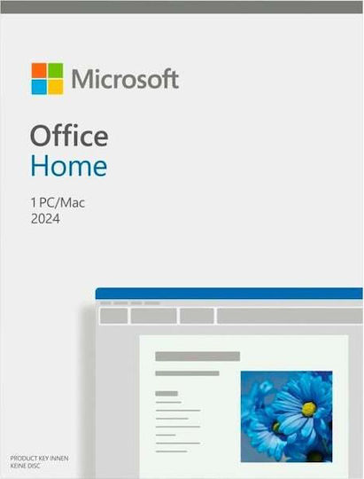 Microsoft Office Home & Student 2024 Πολύγλωσσο συμβατό με Mac/Windows σε Ηλεκτρονική άδεια για 1 Χρήστη