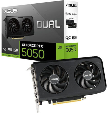Asus GeForce RTX 5050 8GB GDDR6 Dual OC Edition Κάρτα Γραφικών Κωδικός: 90YV0N72-M0NA00