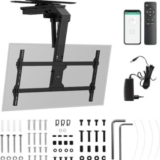 Maclean electric TV mount  ceiling mount  Tuya support  max. VESA 800x400  reg. in pos. +90°~-90°  for TV 43-86   max. 45kg  MC-109 T Maclean electric TV mount  ceiling mount  Tuya support  max. VESA 800x400  reg. in pos. +90°~-90°  for TV 43-86   max. 45kg  MC-109 T