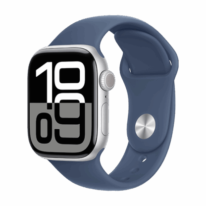 Watch Apple Watch Series 10 GPS 42mm Silver Aluminium Case with Sport Band S/M - Denim