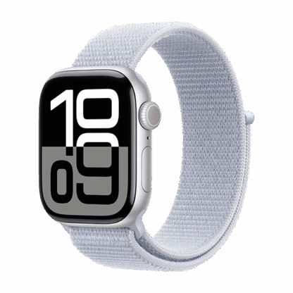 Watch Apple Watch Series 10 GPS 42mm Silver Aluminium Case with Sport Loop - Blue Cloud