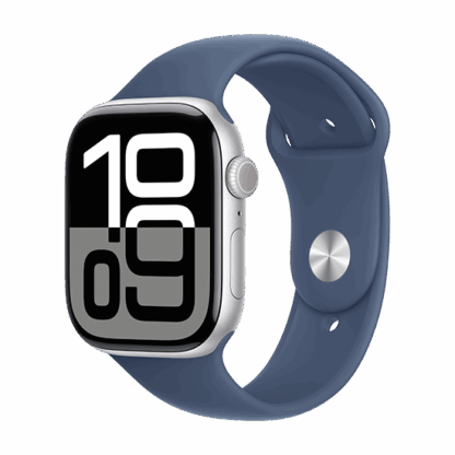 Watch Apple Watch Series 10 GPS 46mm Silver Aluminium Case with Sport Band M/L - Denim