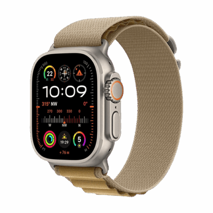 Watch Apple Watch Ultra 2 (2024) LTE 49mm Natural Titanium Case with Alpine Loop M - Almond