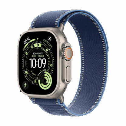 Watch Apple Watch Ultra 3 (2025) 5G 49mm Natural Titanium Case with Trail Loop M/L - Blue/Bright Blue