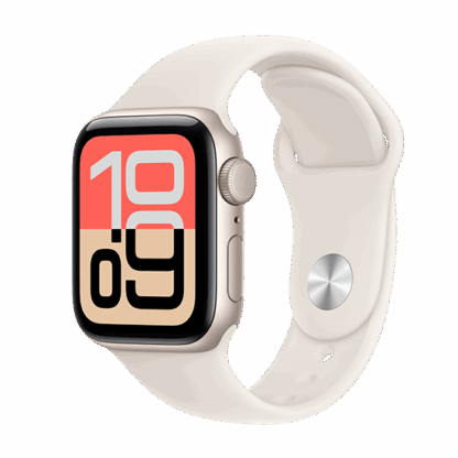 Watch Apple Watch SE 3 (2025) GPS 40mm Starlight Aluminium Case with Sport Band S/M - Starlight