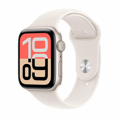Watch Apple Watch SE 3 (2025) GPS 44mm Starlight Aluminium Case with Sport Band S/M - Starlight