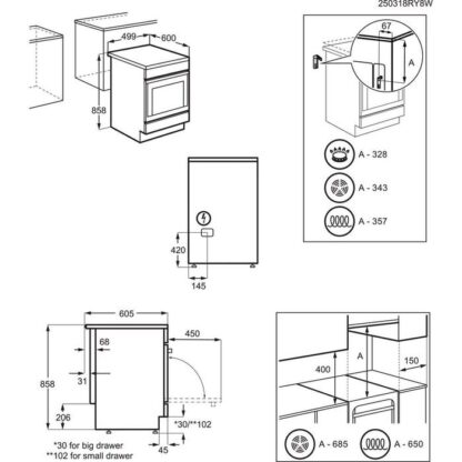 Electrolux LKR540266W Freestanding electric cooker with oven