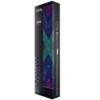 Twinkly Matrix - 500 RGB LED Pearl-shaped lights  clear wire  1.7x7.8ft F-plug type