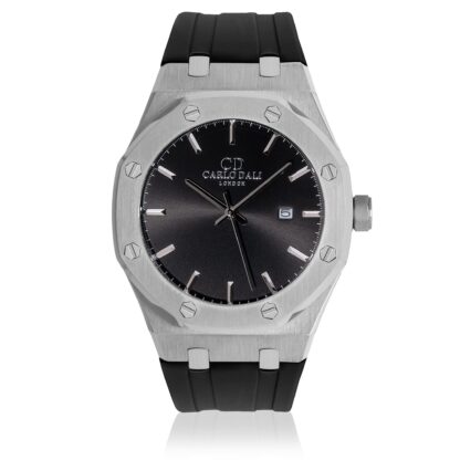 Classic Fusion Black Rubber Strap watch