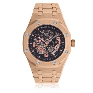 Tourbillon Skeleton Silver & Black watch