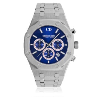 GREECE 2021 Chronograph leather Blue Limited Watch