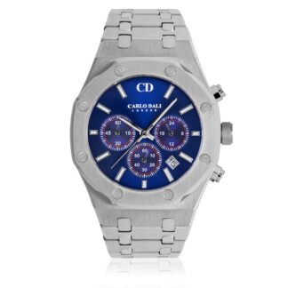 Chronograph leather Green watch