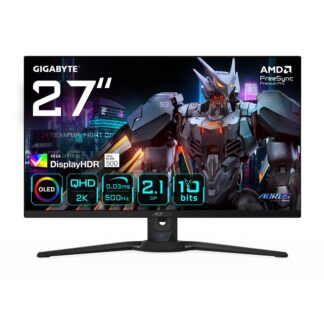 GIGABYTE M27UP 27” 4K UHD Gaming Monitor - Dual Mode (4K 160Hz or FHD 320Hz), 3840 x 2160, 1ms, 350 cd/m2, FreeSync Premium Pro, DisplayHDR400, HDMI 2.1, Displayport 1.4