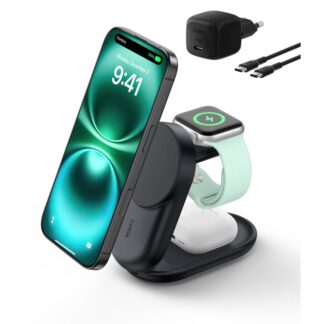 Belkin UltraCharge 25W Qi2 magn. 3-in-1 Lad.klappb.sw. WIZ037kqBK Belkin UltraCharge 25W Qi2 magn. 3-in-1 Lad.klappb.sw. WIZ037kqBK