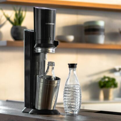 SodaStream Soda Maker Crystal 3 0 Promopack QC black Schwarz incl 3 Glasbottles (1016413490)