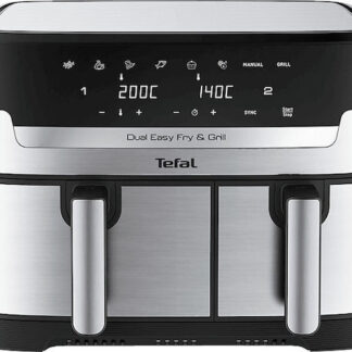Tefal Dual Easy Fry & Grill EY905D Double 8.3 L Stand-alone 2700 W Hot air fryer Stainless steel