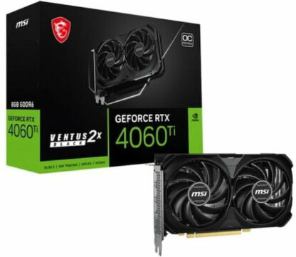 VGA MSI GeForce® RTX 4060 TI 8GB Ventus 2X BLACK E1 OC