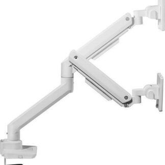 Equip TischHolder Βάση Γραφείου για 2 Οθόνες έως 49" με Βραχίονα Λευκή