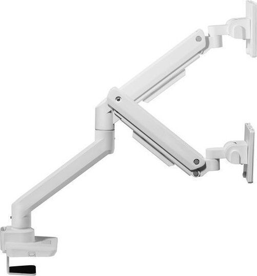Equip TischHolder Βάση Γραφείου για 2 Οθόνες έως 49" με Βραχίονα Λευκή