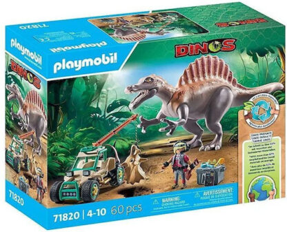 Playmobil Επίθεση Σπινόσαυρου στο εξερευνητικό όχημα