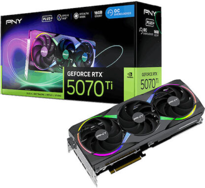 VGA PNY GeForce® RTX 5070TI 16GB ARGB Gaming Overclocked Triple Fan PLUS