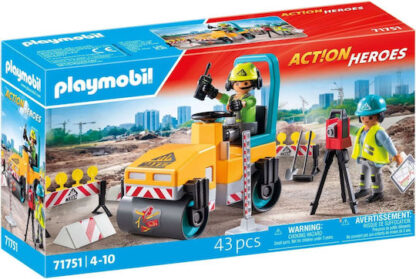Playmobil Οδοστρωτήρας και εργάτες