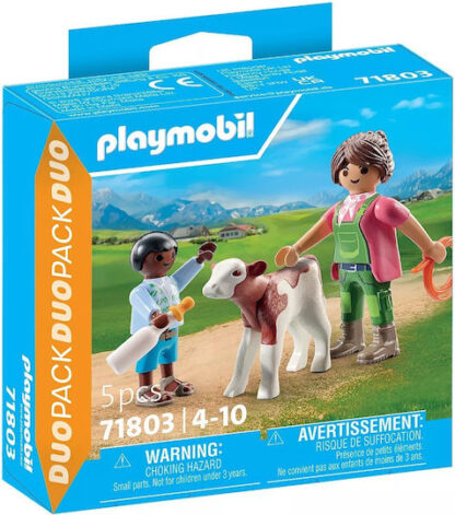 Playmobil DuoPack Αγρότισσα και παιδάκι με μοσχαράκι