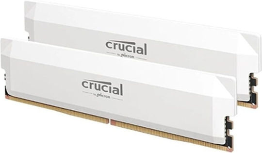 DDR5 32GB KIT 2x16GB PC 6400 Crucial PRO Overclocking Edition CP2K16G64C38U5W weiß