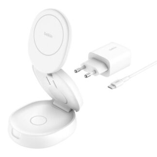 Belkin Boost Charge foldab.mag. 3-in-1 Charg. Qi2 wh. WIZ034kqWH