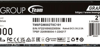 SSD Teamgroup 2TB NV5000 TM8FGM002T0C101 PCIe M.2  PCIe 4.0 x4