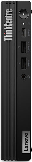 Lenovo ThinkCentre M70q Gen 5 Intel® Core™ i3 i3-14100T 8 GB DDR5-SDRAM 256 GB SSD Windows 11 Pro Mini PC Black