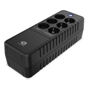 UPS per ufficio da 650VA 360W, batteria e protezione da sovratensione Schuko x 3, protezio