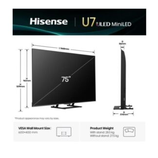 65 U7Q PRO MINI LED 4K UHD SMART VIDAA REFRESH RATE 165HZ (65U7Q PRO)