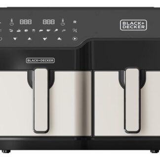 Black & Decker BXAF9000E Double 9 L Stand-alone 2500 W Hot air fryer Black  Stainless steel