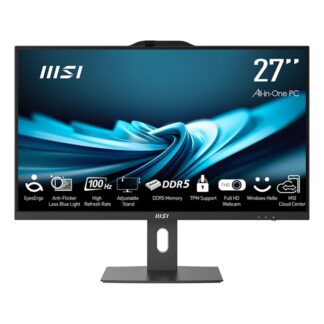 MSI AIO PRO AP272P 14M-867XEU i5-14400 27  IPS LED FHD Non-Touch Anti-Glare 16GB SSD512GB M.2 AX211 WiFi 6E NoOS Black