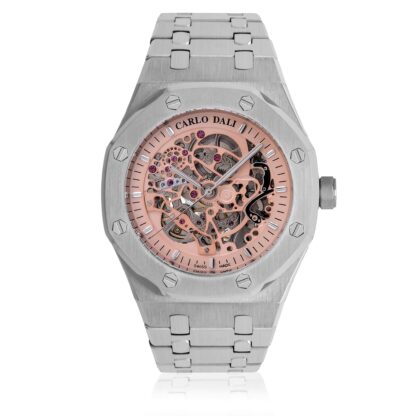 Tourbillon Skeleton Silver watch (Silver)