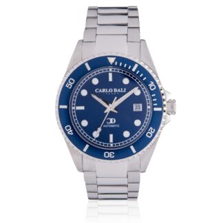 "ROYAL POSEIDON ONE" SILVER, BLUE & BLACK METAL WATCH