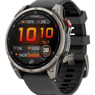 Garmin fenix 8 Pro 3.56 cm (1.4 ) AMOLED 47 mm Digital 454 x 454 pixels Touchscreen Graphite  Titanium Wi-Fi GPS (satellite)