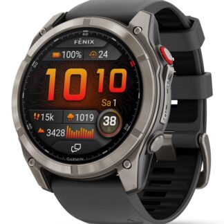 Garmin fenix 8 Pro 3.56 cm (1.4 ) AMOLED 51 mm Digital 454 x 454 pixels Touchscreen Graphite  Titanium Wi-Fi GPS (satellite)