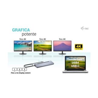 Docking station USB-C fino a TRE MONITOR 4K (2x HDMI, 1x DP) + PD 100W (C31FLAT2PDPRO)