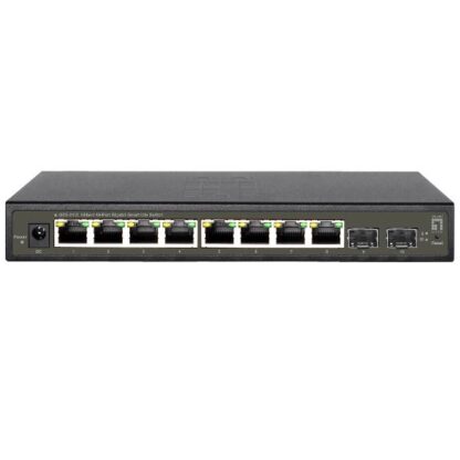 LEVEL ONE GES-2110 - SWITCH HILBERT 10-PORTE GIGABIT SMART LITE, 8x Gigabit RJ45 + 2x Giga