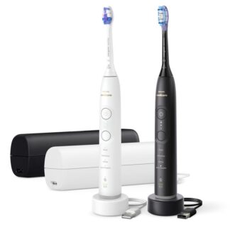 Philips Toothbrush HX7429 02 Sonicare 7100 Duopack black Schwarz and white (HX7429/02)
