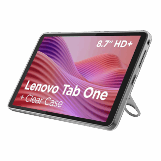 Tablet Lenovo Tab One 4GB RAM 128GB WiFi with Clear Case - Grey