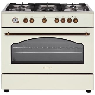 Ravanson Retro KWGEâ90ARC gas and electric cooker (cream)
