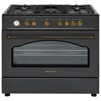 Ravanson Retro KWGEâ90AR gas and electric cooker (black)