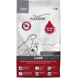 PLATINUM Adult Lamb - semi-moist dog food - 15kg