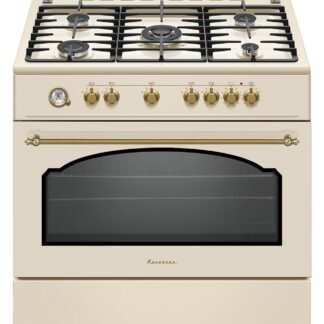 Ravanson Retro KWGE–90ARC gas and electric cooker (cream)