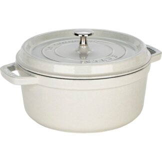 Staub La Cocotte 24cm rund, weisser Trüffel, Gusseisen