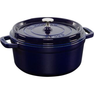 Staub La Cocotte 24cm rund dunkelblau, Gusseisen 3,7 L