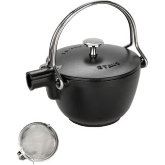 Staub Teekanne 1,15 L schwarz Gusseisen, rund